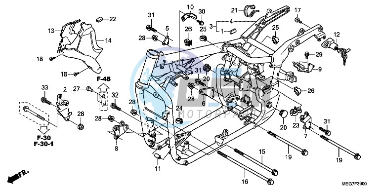 FRAME BODY (VT750C2B/C2S/CS/C/CA)