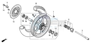 VT1100C2 drawing FRONT WHEEL (VT1100C)