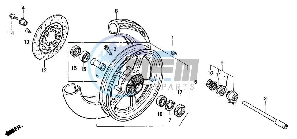 FRONT WHEEL (VT1100C)