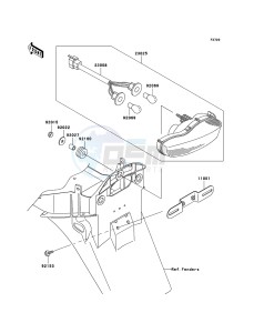 NINJA ZX-12R ZX1200B6F FR GB XX (EU ME A(FRICA) drawing Taillight(s)