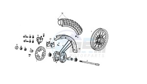 SENDA SM X-TREM - 50 CC EU2 drawing FRONT WHEEL