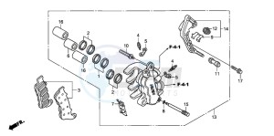 XL700V drawing L. FRONT BRAKE CALIPER (ABS)