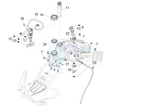 GTV 300 SEI GIORNI IE E4 ABS (EMEA) drawing Fuel tank