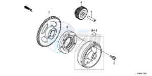 CB650FG CB650F 6ED - (6ED) drawing STARTING GEAR