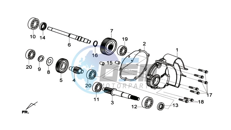 CRANKCASE - DRIVE SHAFT