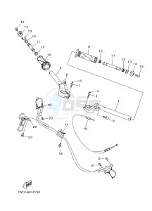 YZF-R3 YZF-R3A 321 R3 (BR51 BR52) drawing STEERING HANDLE & CABLE