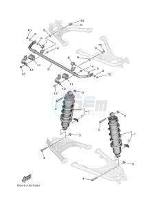 YXF850ES YXF85WPSJ WOLVERINE X (BG4A) drawing REAR SUSPENSION