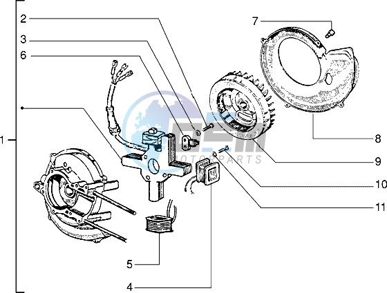 Flywheel magneto