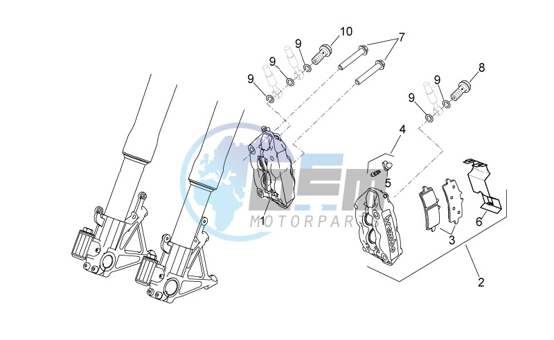 Front brake caliper