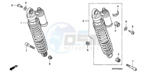 CB1300SA9 France - (F / ABS BCT CMF MME TWO) drawing REAR CUSHION