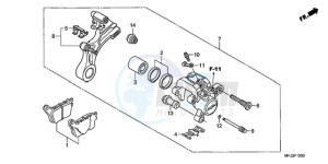 CBR600RRA UK - (E / 3E) drawing REAR BRAKE CALIPER (CBR600RR)