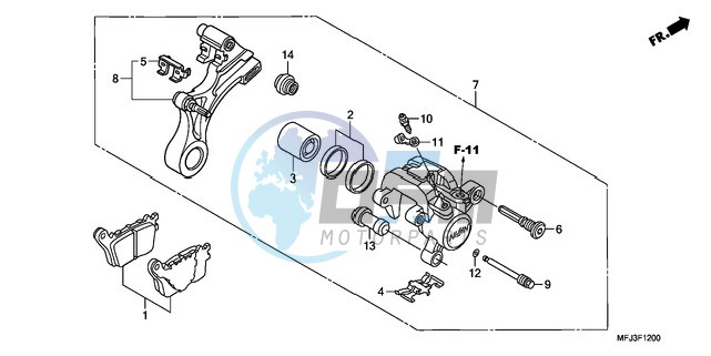 REAR BRAKE CALIPER (CBR600RR)