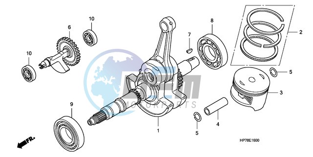 CRANK SHAFT/PISTON