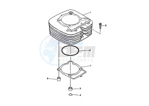 YFM X WARRIOR 350 drawing CYLINDER