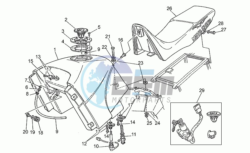 Fuel tank-seat