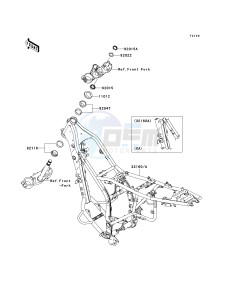 KLX 250 W [KLX250SF] (W9F) W9F drawing FRAME