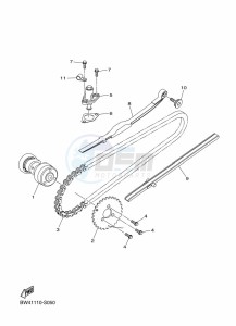 YFM90R (BD3J) drawing CAMSHAFT & CHAIN