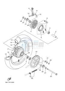 TT-R125 TT-R125LWE (19CT 19CU) drawing REAR WHEEL