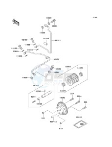 KLF 250 A [BAYOU 250] (A6F-A9F) A6F drawing OIL PUMP_OIL FILTER