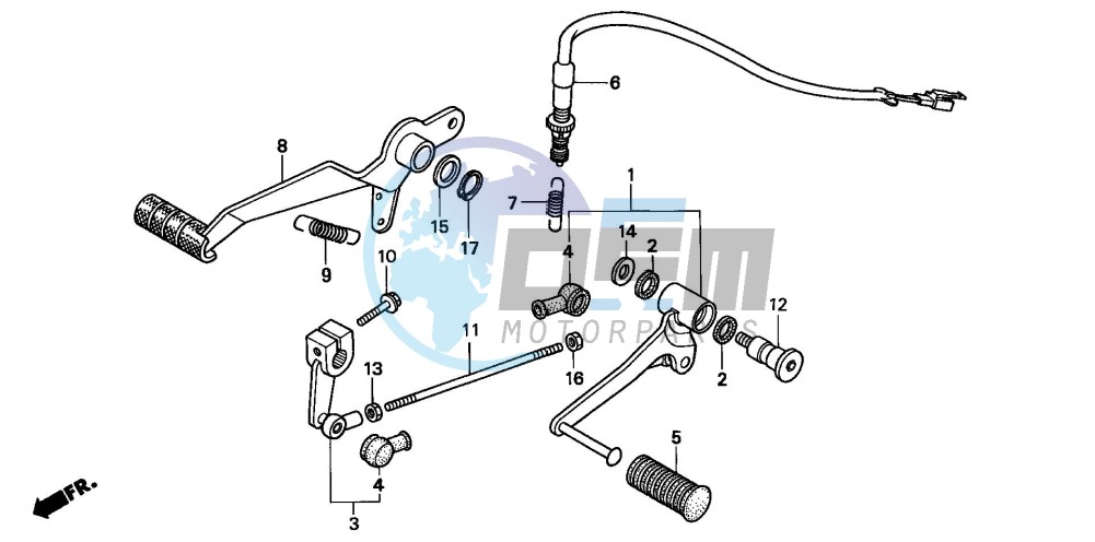 BRAKE PEDAL/ CHANGE PEDAL