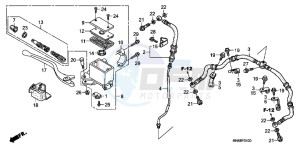 TRX250XD TRX250X Australia - (U) drawing FRONT BRAKE MASTER CYLINDER