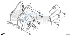 CBR300RF CBR300R Europe Direct - (ED) drawing LEFT CRANKCASE COVER