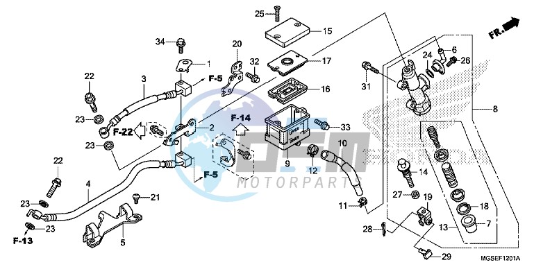 REAR BRAKE MASTER CYLINDER ( NC700SA/ SD)