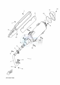 CZD300-A XMAX 300 TECH MAX (BY36) drawing EXHAUST