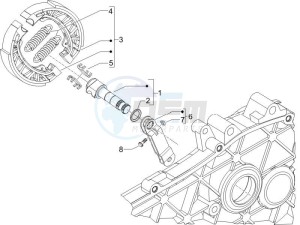 Liberty 125 4T PTT E3 (E) (EMEA) drawing Rear brake - Brake jaw