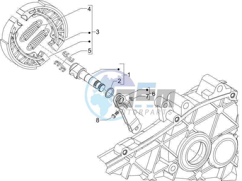 Rear brake - Brake jaw