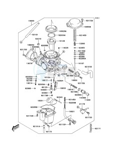 KFX400 KSF400A6F EU drawing Carburetor