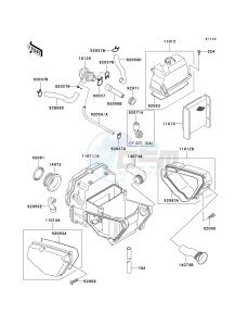 EX 500 D [NINJA 500R] (D6F-D9F) D6F drawing AIR CLEANER