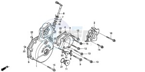 NX650 500 DOMINATOR drawing LEFT CRANKCASE COVER