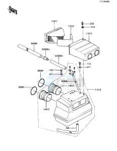 KZ 440 G (G1) drawing AIR CLEANER