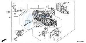 GL1800BE F6B Bagger - GL1800BE UK - (E) drawing THROTTLE BODY