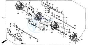 CB600F CB600F drawing CARBURETOR (ASSY.)