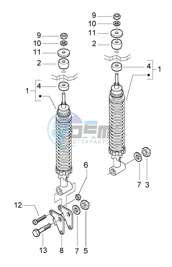 Rear dampers