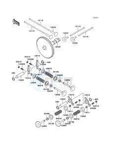 MULE 3000 KAF620G6F EU drawing Valve(s)/Camshaft(s)