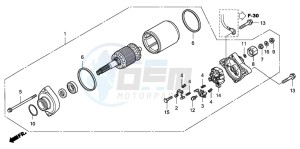 TRX420TE FOURTRAX ES drawing STARTING MOTOR