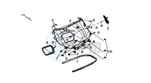 MAXSYM 400 I drawing REAR COWL