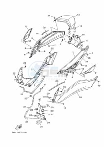 YP125RA XMAX 125 TECH MAX (B9Y5) drawing FENDER