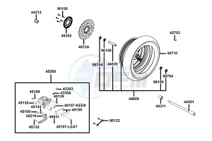 DOWNTOWN 125 I Italy drawing Front Wheel