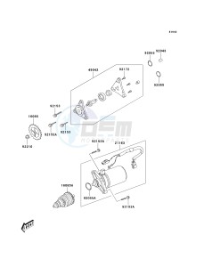 KSF 50 B [KFX50] (B7F-B9S) B9S drawing STARTER MOTOR