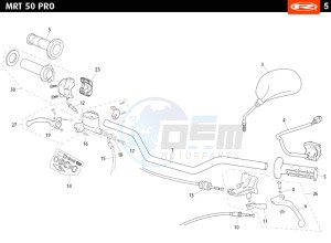 MRT-50-PRO-WHITE drawing HANDLEBAR - CONTROLS