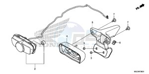 CB1100NAH UK - (E) drawing TAILLIGHT (CB1100CA/ CAD/ NA/ NAD)