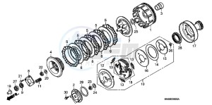 TRX250XD TRX250X Australia - (U) drawing CLUTCH