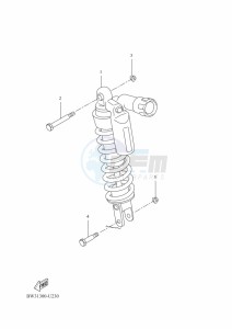 XTZ690 TENERE 700 (BFF2) drawing REAR SUSPENSION