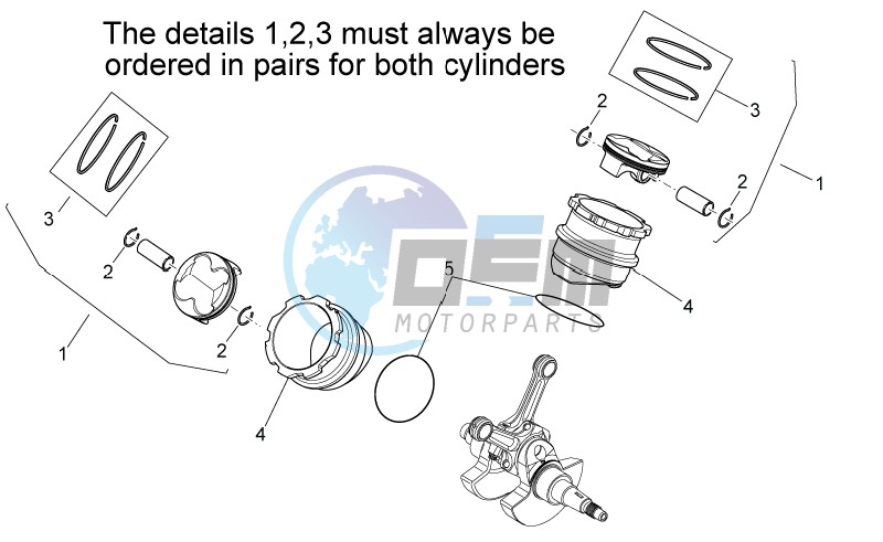 Cylinder with piston