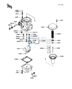 KZ 1100 A [SHAFT] (A1-A3) [SHAFT] drawing CARBURETOR PARTS -- KZ1100-A1_A2- -