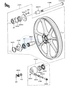 KZ 440 G (G1) drawing FRONT WHEEL_HUB